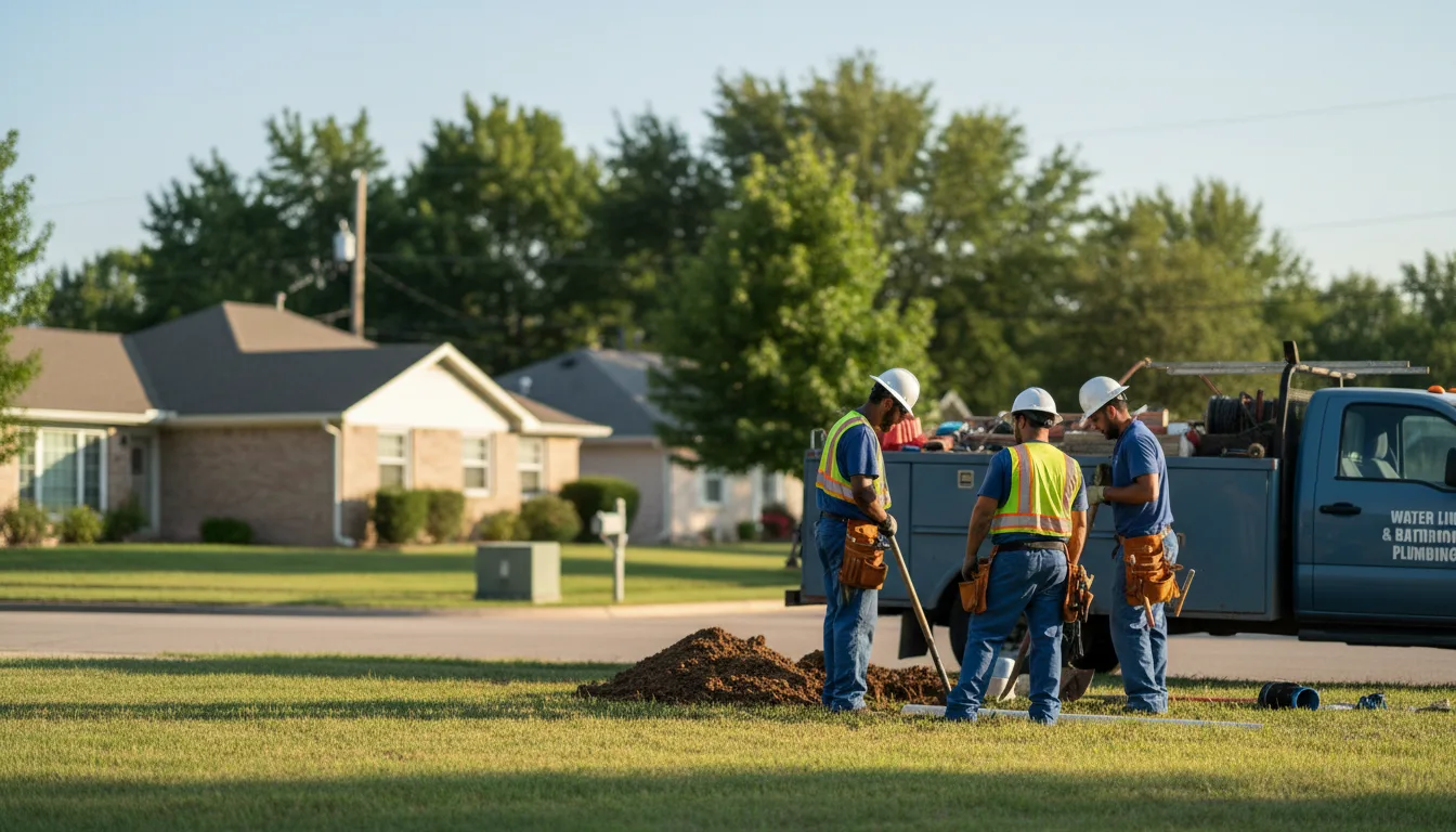 Residential water line and bathroom plumbing service in Mayer, MN